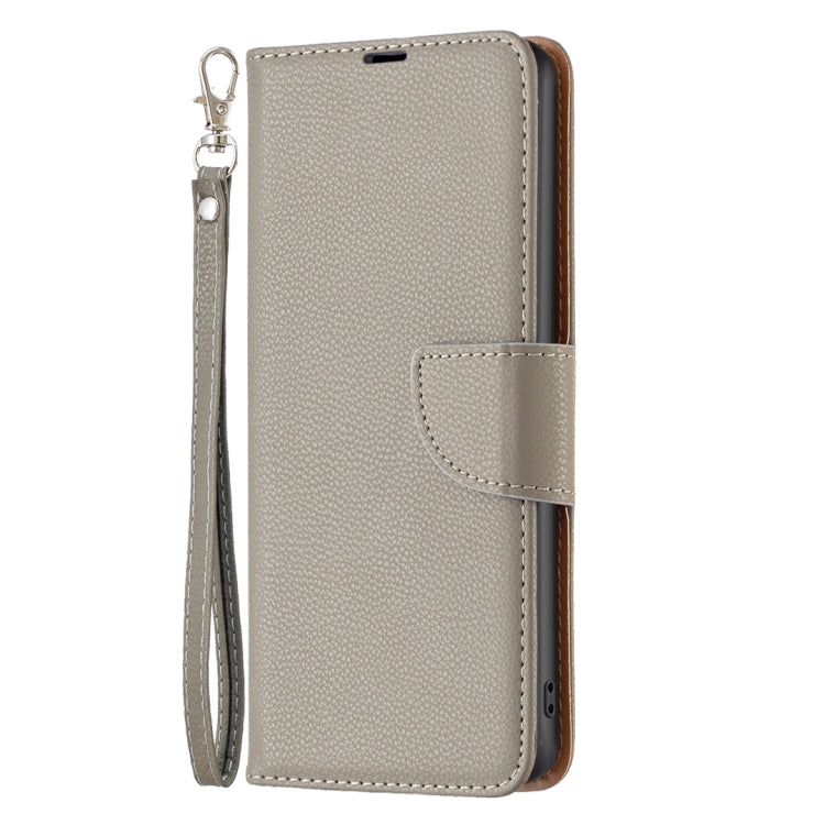 For Samsung Galaxy S24 5G Litchi Texture Pure Color Flip Leather Phone Case(Grey) - Galaxy S24 5G Cases by buy2fix | Online Shopping UK | buy2fix
