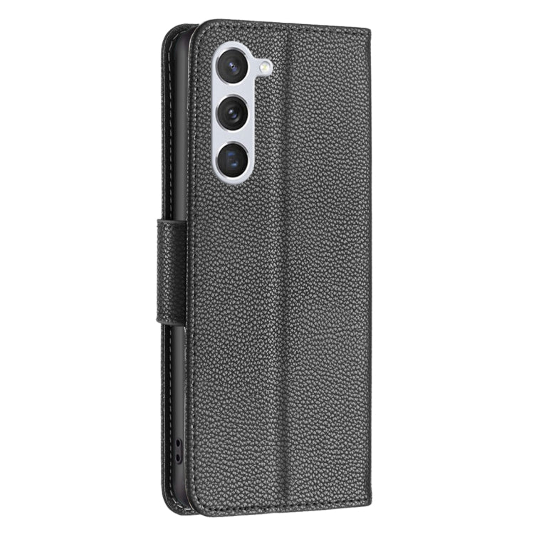 For Samsung Galaxy S24 5G Litchi Texture Pure Color Flip Leather Phone Case(Black) - Galaxy S24 5G Cases by buy2fix | Online Shopping UK | buy2fix