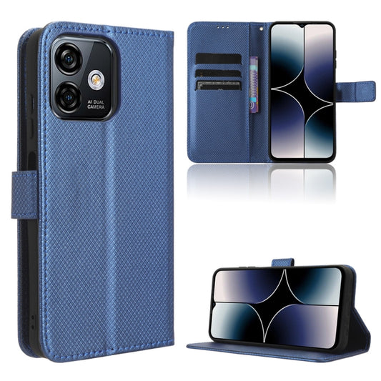 For Ulefone Note 16 Pro Diamond Texture Leather Phone Case(Blue) - Ulefone Cases by buy2fix | Online Shopping UK | buy2fix