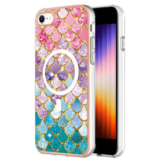 For iPhone 8 / SE 2022 / 2020 Marble Pattern Dual-side IMD Magsafe TPU Phone Case(Colorful Scales) - iPhone SE 2022 / 2020 / 8 / 7 Cases by buy2fix | Online Shopping UK | buy2fix