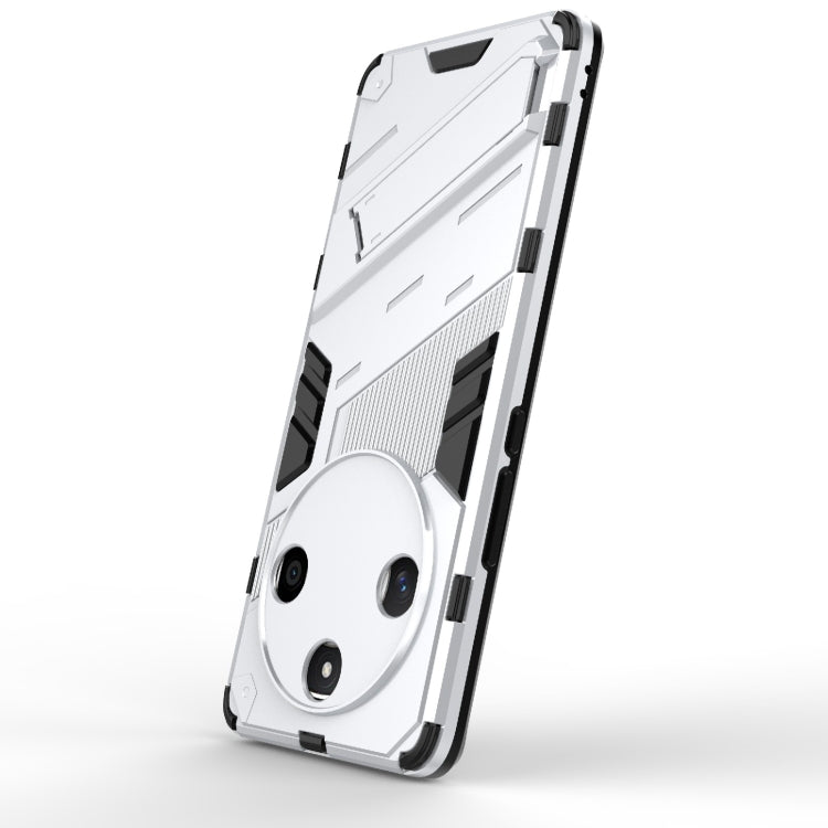 For Honor X50 5G Global / X9B Punk Armor 2 in 1 PC + TPU Phone Case with Holder(White) - Honor Cases by buy2fix | Online Shopping UK | buy2fix