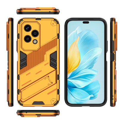 For Honor 200 Lite Global Punk Armor 2 in 1 PC + TPU Phone Case with Holder(Orange) - Honor Cases by buy2fix | Online Shopping UK | buy2fix