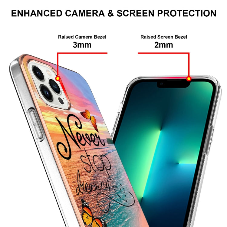 For iPhone 16 Pro Max Electroplating Pattern IMD TPU Shockproof Case(Dream Chasing Butterfly) - iPhone 16 Pro Max Cases by buy2fix | Online Shopping UK | buy2fix