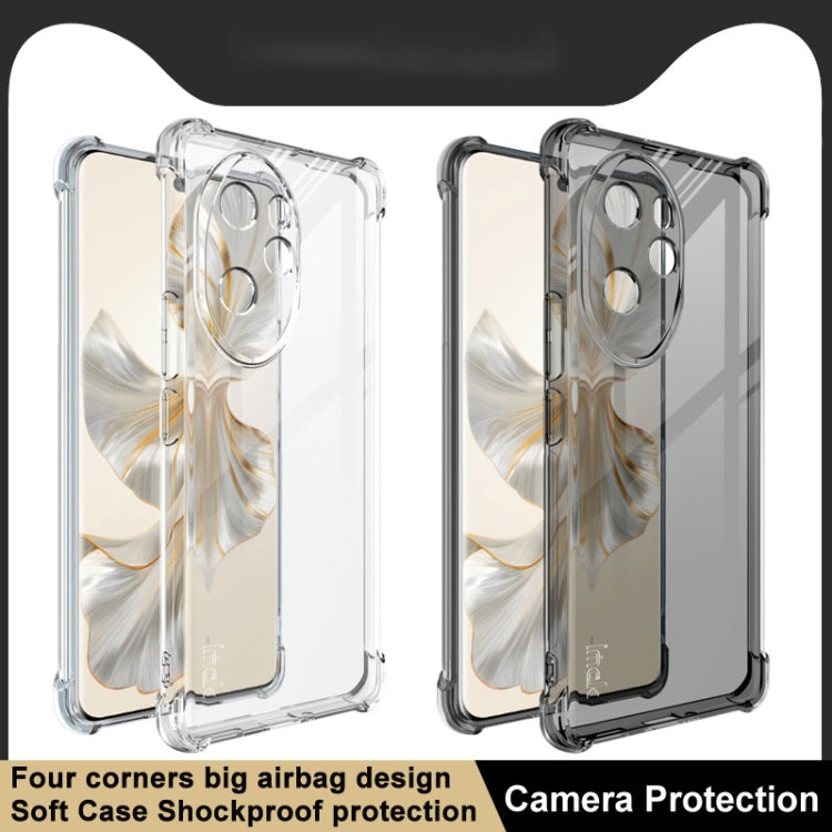 For Honor 100 Pro 5G imak Shockproof Airbag TPU Phone Case(Transparent Black) - Honor Cases by imak | Online Shopping UK | buy2fix