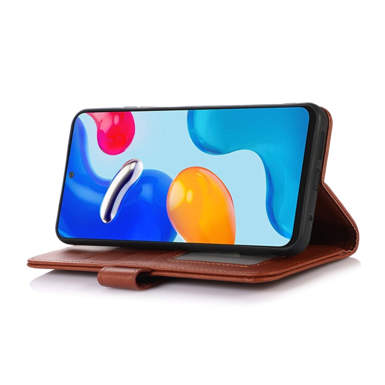 For OPPO Reno11 5G Pro Global Cow Texture Flip Leather Phone Case(Brown) - Reno11 Pro Cases by buy2fix | Online Shopping UK | buy2fix