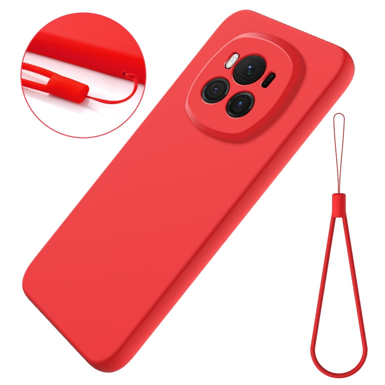 For Honor Magic6 Pure Color Liquid Silicone Shockproof Phone Case(Red) - Honor Cases by buy2fix | Online Shopping UK | buy2fix