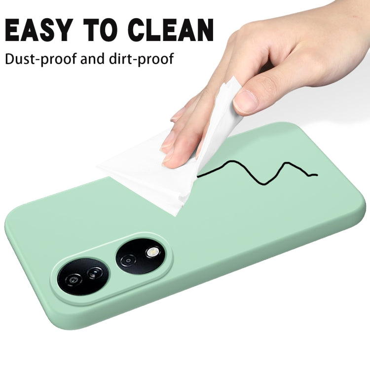 For Honor 90 Smart Pure Color Liquid Silicone Shockproof Phone Case(Green) - Honor Cases by buy2fix | Online Shopping UK | buy2fix