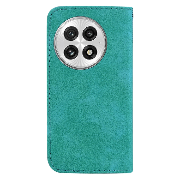 For OnePlus 13 Seven-shaped Embossed Leather Phone Case(Green) - OnePlus Cases by buy2fix | Online Shopping UK | buy2fix