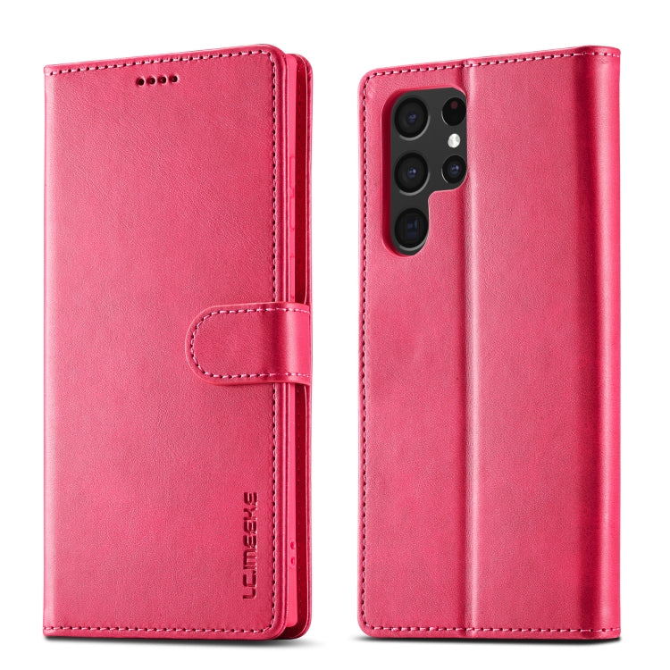 For Samsung Galaxy S24 Ultra 5G LC.IMEEKE Calf Texture Leather Phone Case(Red) - Galaxy S24 Ultra 5G Cases by LC.IMEEKE | Online Shopping UK | buy2fix