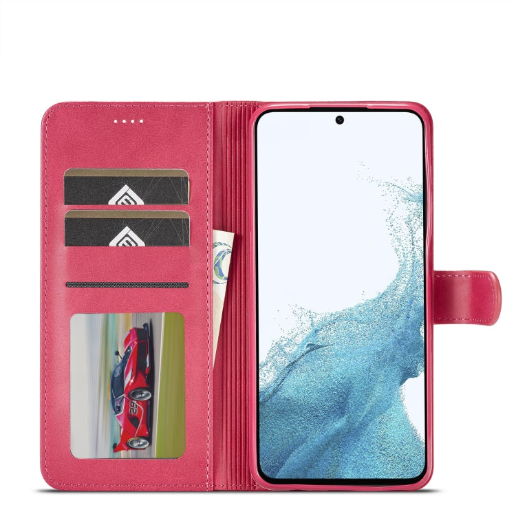 For Samsung Galaxy A35 5G LC.IMEEKE Calf Texture Leather Phone Case(Red) - Galaxy Phone Cases by LC.IMEEKE | Online Shopping UK | buy2fix