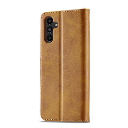 For Samsung Galaxy A35 5G LC.IMEEKE Calf Texture Leather Phone Case(Brown) - Galaxy Phone Cases by LC.IMEEKE | Online Shopping UK | buy2fix