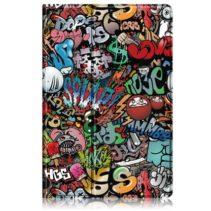 For Samsung Galaxy Tab S9+ 360 Rotation Stand Painted Smart Leather Tablet Case(Graffiti) - Galaxy Tab S9+ Cases by buy2fix | Online Shopping UK | buy2fix