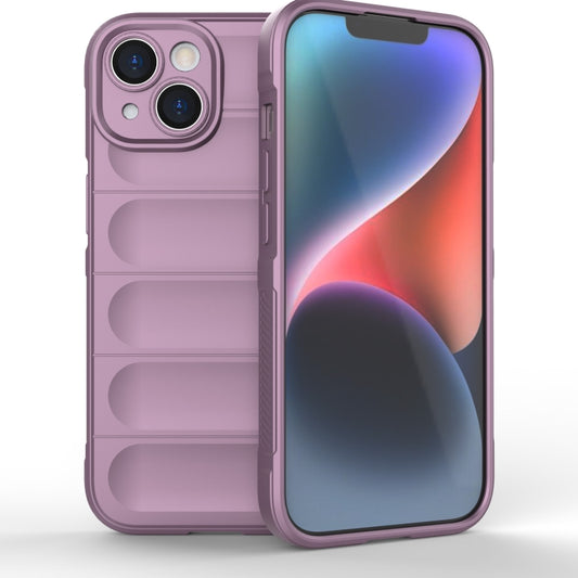 For iPhone 15 Magic Shield TPU + Flannel Phone Case(Purple) - iPhone 15 Cases by buy2fix | Online Shopping UK | buy2fix