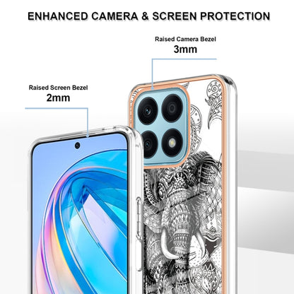 For Honor X8a Electroplating Marble Dual-side IMD Phone Case(Totem Elephant) - Honor Cases by buy2fix | Online Shopping UK | buy2fix