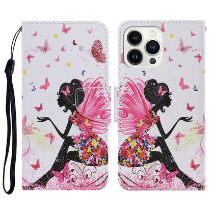 For iPhone 16 Pro 3D Colored Drawing Flip Leather Phone Case(Dance Girl) - iPhone 16 Pro Cases by buy2fix | Online Shopping UK | buy2fix