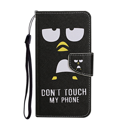 For iPhone 16 3D Colored Drawing Flip Leather Phone Case(Penguins) - iPhone 16 Cases by buy2fix | Online Shopping UK | buy2fix