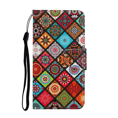 For iPhone 16 3D Colored Drawing Flip Leather Phone Case(Ethnic Totem) - iPhone 16 Cases by buy2fix | Online Shopping UK | buy2fix