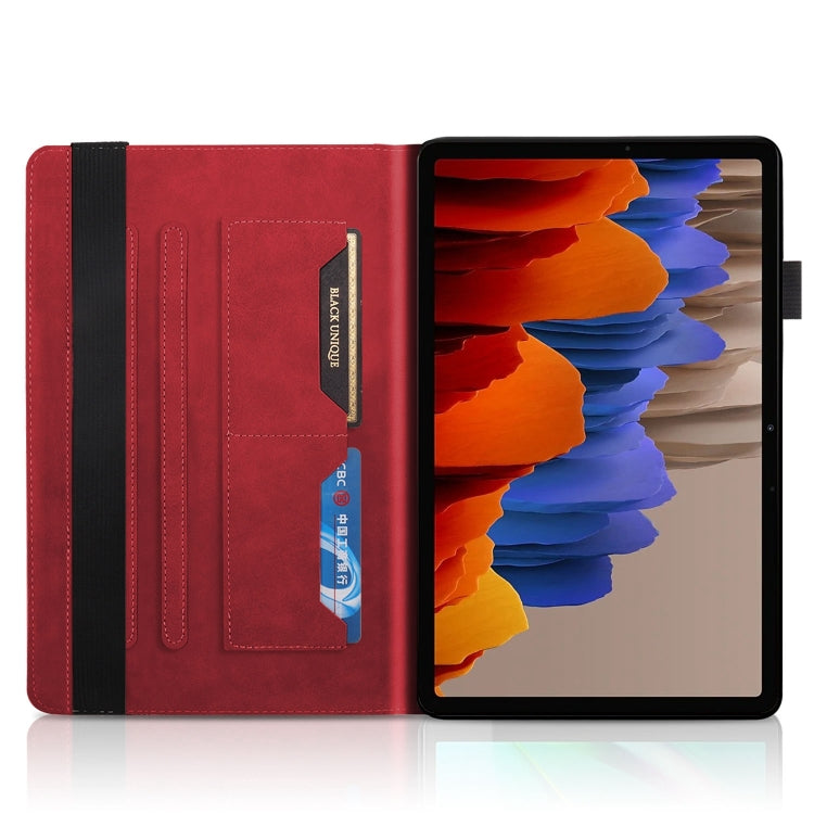 For Samsung Galaxy Tab S9+ Life Tree Series Horizontal Flip Leather Tablet Case(Red) - Galaxy Tab S9+ Cases by buy2fix | Online Shopping UK | buy2fix