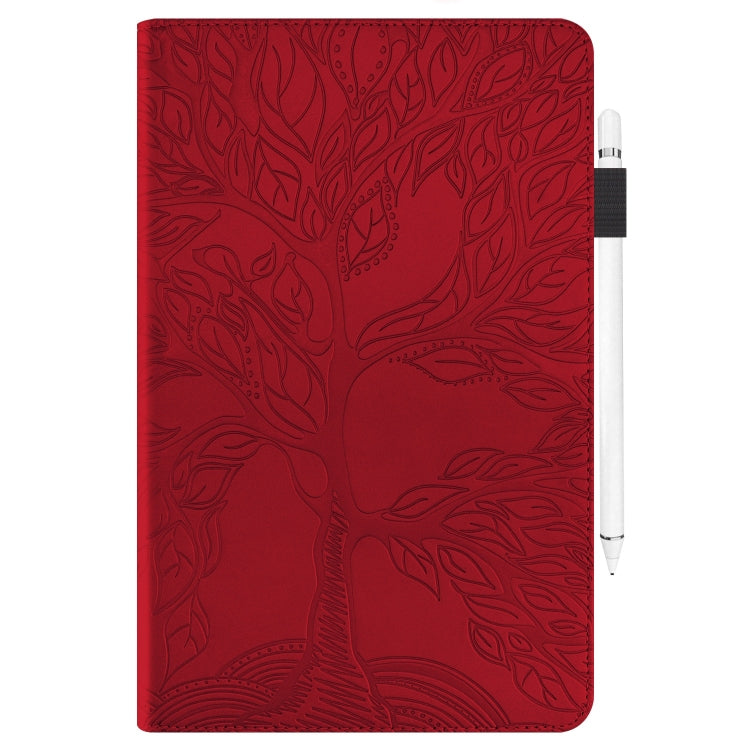 For Samsung Galaxy Tab S9 Ultra Life Tree Series Horizontal Flip Leather Tablet Case(Red) - Galaxy Tab S9 Ultra Cases by buy2fix | Online Shopping UK | buy2fix