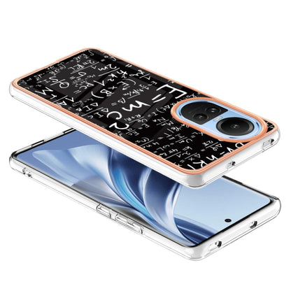 For OPPO Reno10 5G Global Electroplating Marble Dual-side IMD Phone Case(Equation) - OPPO Cases by buy2fix | Online Shopping UK | buy2fix