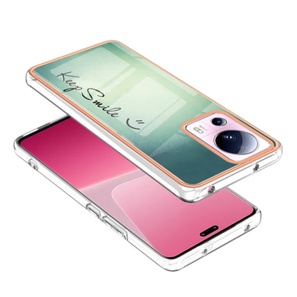 For Xiaomi 13 Lite 5G Electroplating Marble Dual-side IMD Phone Case(Smile) - 13 Lite Cases by buy2fix | Online Shopping UK | buy2fix