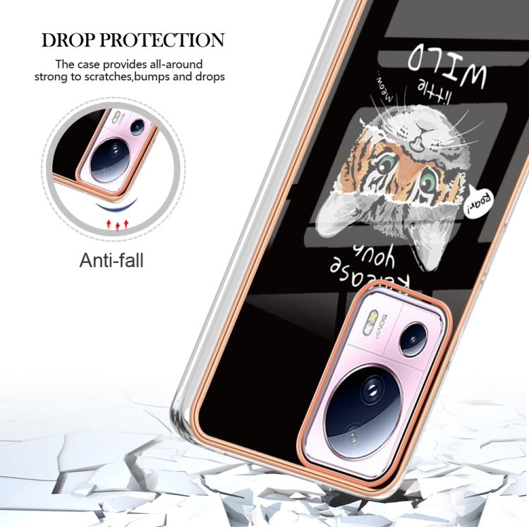 For Xiaomi 13 Lite 5G Electroplating Marble Dual-side IMD Phone Case(Natural Growth) - 13 Lite Cases by buy2fix | Online Shopping UK | buy2fix