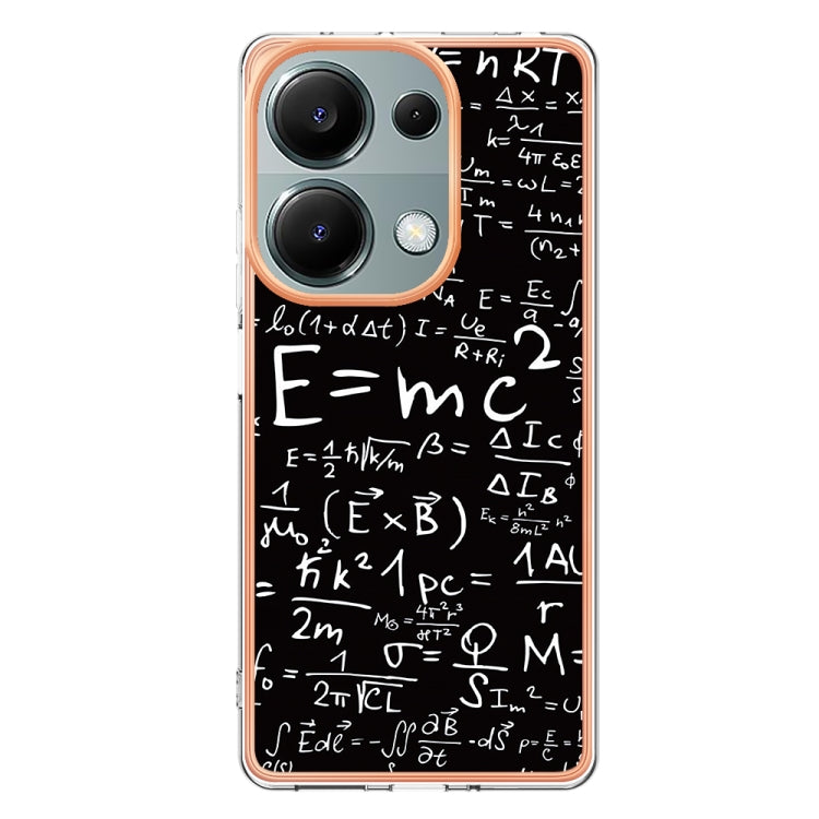 For Xiaomi Redmi Note 13 Pro 4G/Poco M6 Pro 4G Electroplating Marble Dual-side IMD Phone Case(Equation) - Note 13 Pro Cases by buy2fix | Online Shopping UK | buy2fix