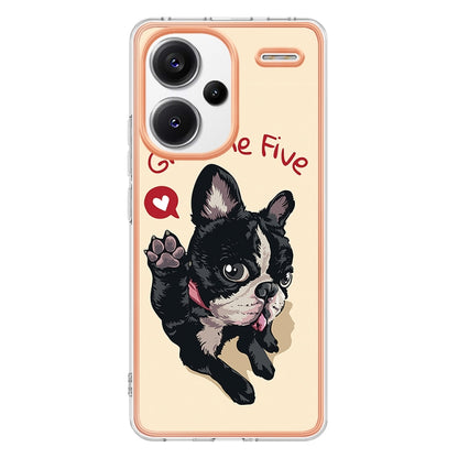 For Xiaomi Redmi Note 13 Pro+ 5G Electroplating Marble Dual-side IMD Phone Case(Lucky Dog) - Note 13 Pro+ Cases by buy2fix | Online Shopping UK | buy2fix