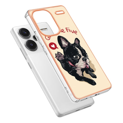 For Xiaomi Redmi Note 13 Pro+ 5G Electroplating Marble Dual-side IMD Phone Case(Lucky Dog) - Note 13 Pro+ Cases by buy2fix | Online Shopping UK | buy2fix