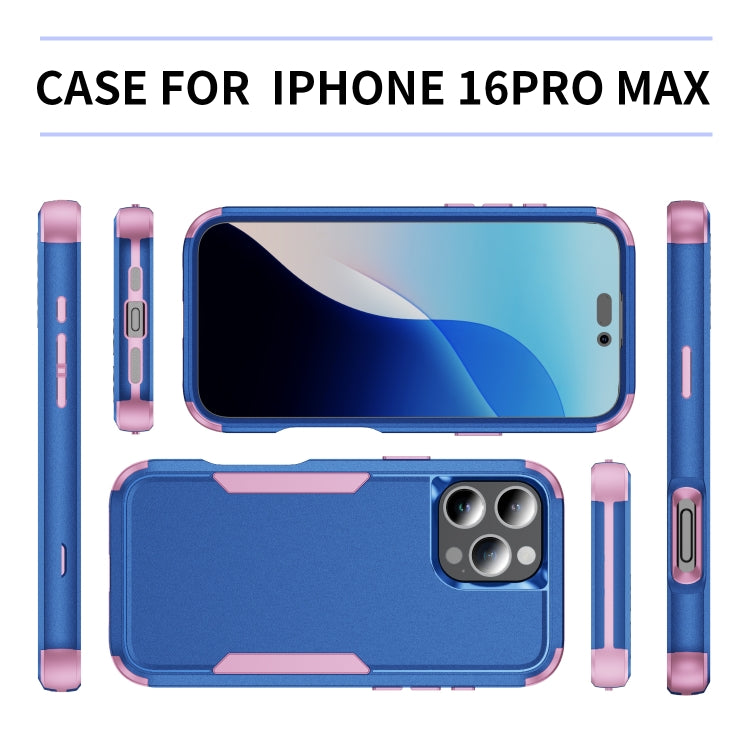 For iPhone 16 Pro Max Commuter Shockproof TPU + PC Phone Case(Royal Blue+Pink) - iPhone 16 Pro Max Cases by buy2fix | Online Shopping UK | buy2fix