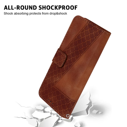 For Xiaomi 13T / 13T Pro / Redmi K60 Ultra 7-shaped Embossed Leather Phone Case(Brown) - Redmi K60 Ultra Cases by buy2fix | Online Shopping UK | buy2fix