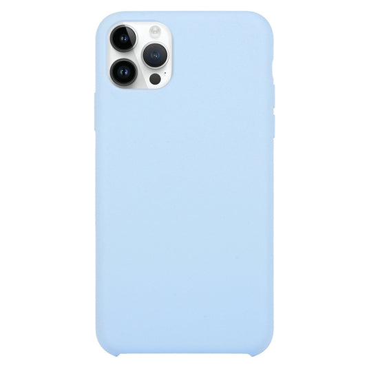 For iPhone 16 Pro Max Solid Silicone Phone Case(Light Blue) - iPhone 16 Pro Max Cases by buy2fix | Online Shopping UK | buy2fix