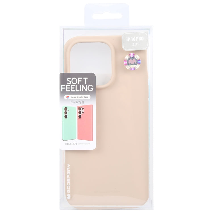 For iPhone 16 Pro GOOSPERY SOFT FEELING Liquid TPU Soft Phone Case(Apricot) - iPhone 16 Pro Cases by GOOSPERY | Online Shopping UK | buy2fix