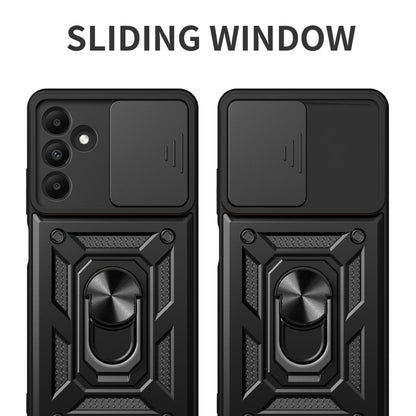 For Samsung Galaxy A15 Sliding Camera Cover Design TPU+PC Phone Case(Black) - Galaxy Phone Cases by buy2fix | Online Shopping UK | buy2fix