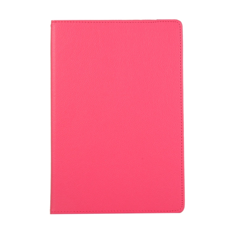 For Samsung Galaxy Tab S9 360 Degrees Rotation Holder Litchi Texture Leather Tablet Case(Rose Red) - Galaxy Tab S9 Cases by buy2fix | Online Shopping UK | buy2fix