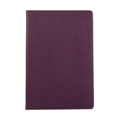 For Samsung Galaxy Tab S9 Ultra 360 Degrees Rotation Holder Litchi Texture Leather Tablet Case(Purple) - Galaxy Tab S9 Ultra Cases by buy2fix | Online Shopping UK | buy2fix