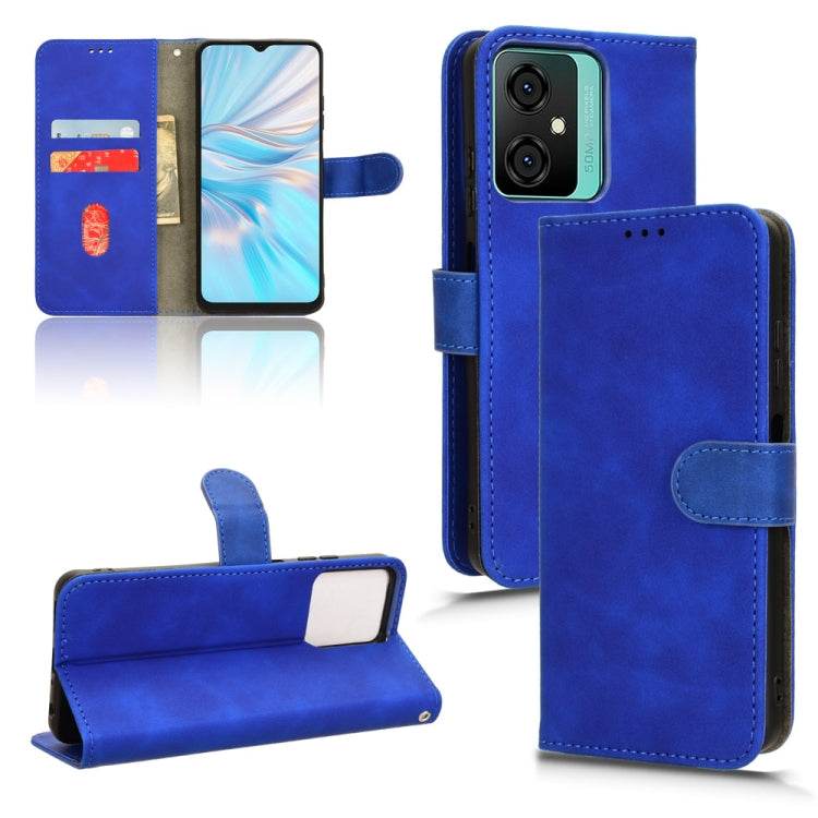 For Blackview OSCAL C70 Skin Feel Magnetic Flip Leather Phone Case(Blue) - More Brand by buy2fix | Online Shopping UK | buy2fix