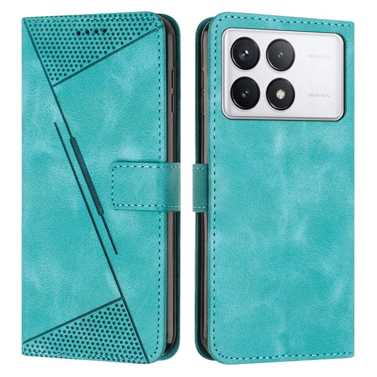 For Xiaomi Redmi K70 / K70 Pro Dream Triangle Leather Phone Case with Lanyard(Green) - K70 Pro Cases by buy2fix | Online Shopping UK | buy2fix