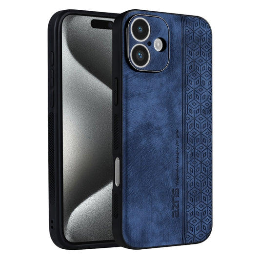 For iPhone 16 Plus AZNS 3D Embossed Skin Feel Phone Case(Sapphire Blue) - iPhone 16 Plus Cases by AZNS | Online Shopping UK | buy2fix