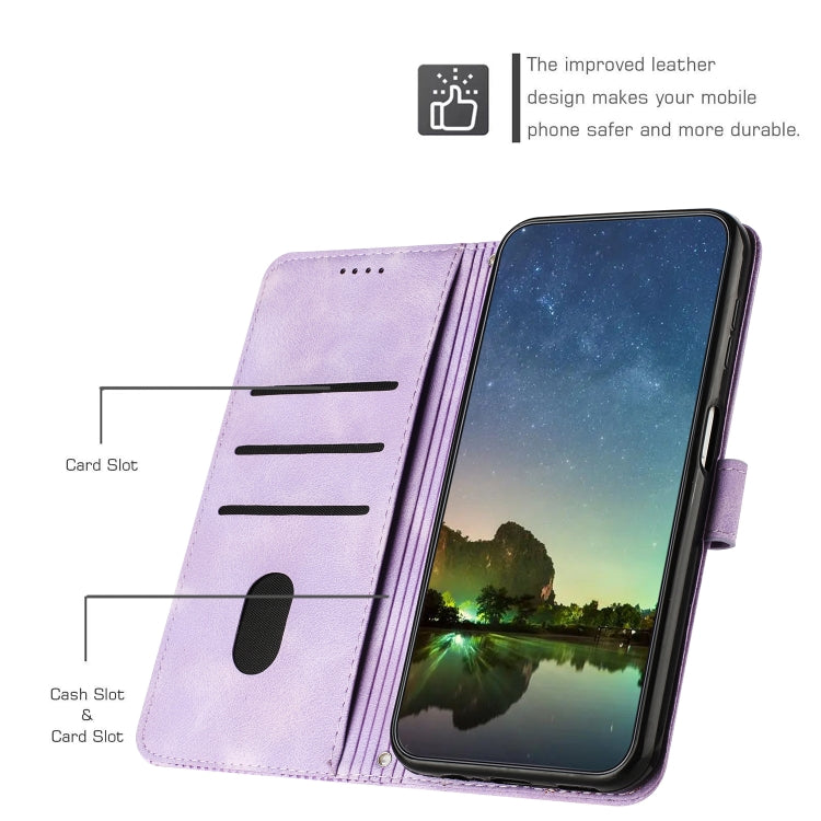 ForSamsung Galaxy S24 Ultra Dream Triangle Leather Phone Case with Long Lanyard(Purple) - Galaxy S24 Ultra 5G Cases by buy2fix | Online Shopping UK | buy2fix