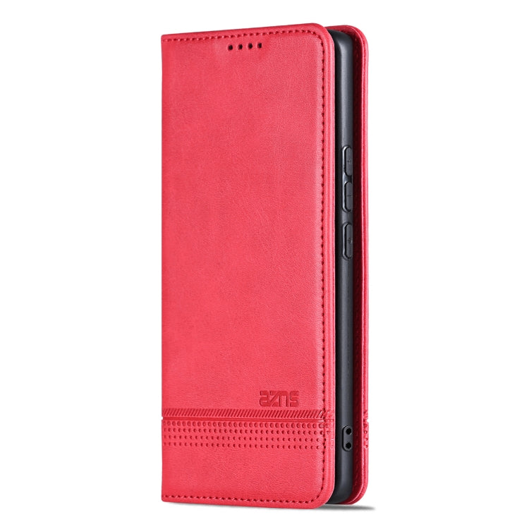 For OPPO Find X7 Ultra AZNS Magnetic Calf Texture Flip Leather Phone Case(Red) - OPPO Cases by AZNS | Online Shopping UK | buy2fix