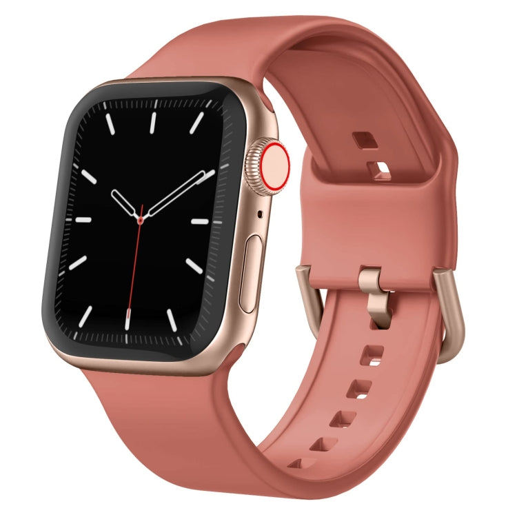 For Apple Watch SE 2022 40mm Pin Buckle Silicone Watch Band(Coral) - Watch Bands by buy2fix | Online Shopping UK | buy2fix