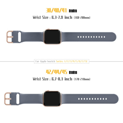 For Apple Watch 5 44mm Pin Buckle Silicone Watch Band(Blue Grey) - Watch Bands by buy2fix | Online Shopping UK | buy2fix