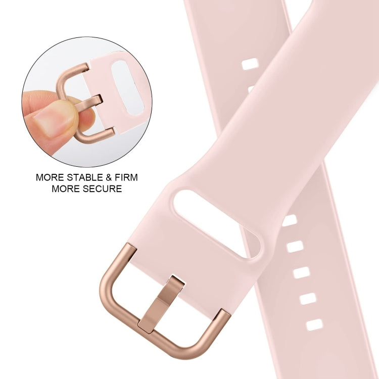 For Apple Watch SE 2023 40mm Pin Buckle Silicone Watch Band(Pink Sand) - Watch Bands by buy2fix | Online Shopping UK | buy2fix