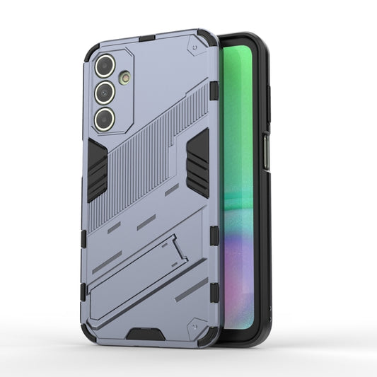 For Samsung Galaxy A15 Punk Armor 2 in 1 PC + TPU Shockproof Phone Case with Invisible Holder(Grey) - Galaxy Phone Cases by buy2fix | Online Shopping UK | buy2fix