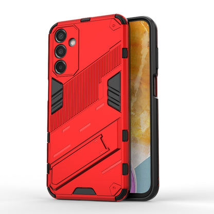 For Samsung Galaxy M15 5G Global Punk Armor 2 in 1 PC + TPU Shockproof Phone Case with Invisible Holder(Red) - Galaxy Phone Cases by buy2fix | Online Shopping UK | buy2fix