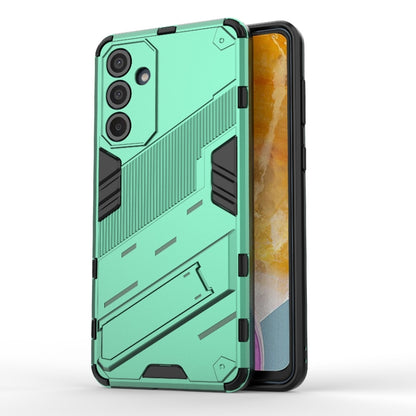 For Samsung Galaxy M55 5G Punk Armor 2 in 1 PC + TPU Shockproof Phone Case with Invisible Holder(Green) - Galaxy Phone Cases by buy2fix | Online Shopping UK | buy2fix