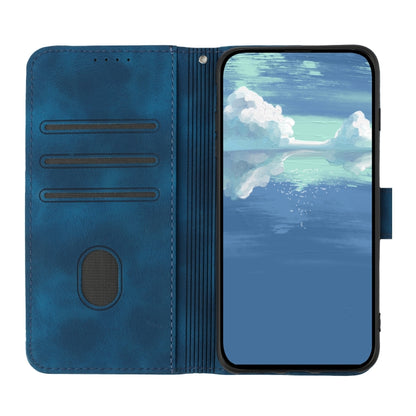 For Realme C67 4G Global Line Pattern Skin Feel Leather Phone Case(Royal Blue) - C67 Cases by buy2fix | Online Shopping UK | buy2fix