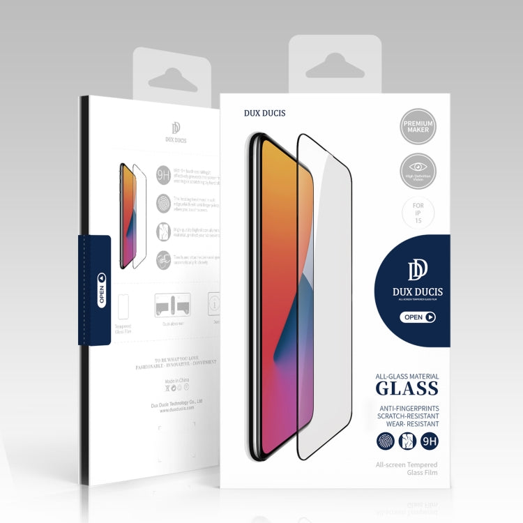 For iPhone 15 10pcs DUX DUCIS 0.33mm 9H Medium Alumina Tempered Glass Film - Tempered Glass Film by DUX DUCIS | Online Shopping UK | buy2fix