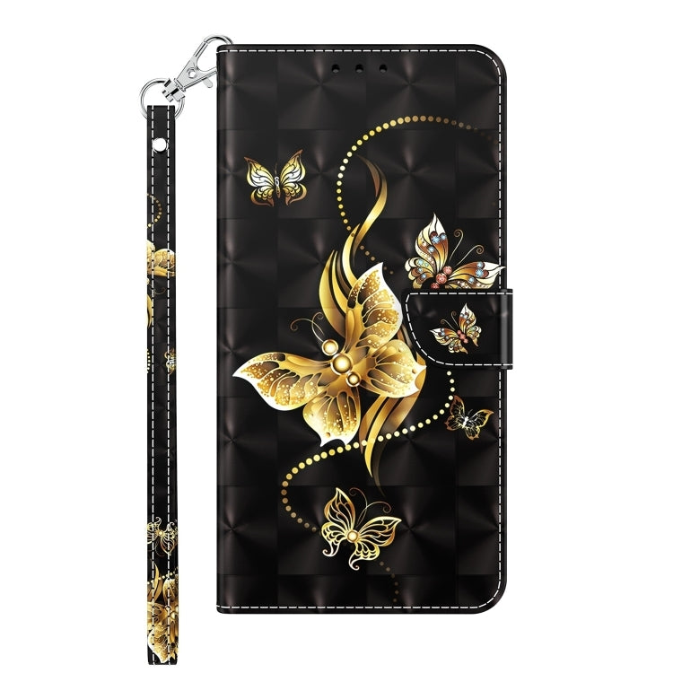 For Samsung Galaxy S24 Ultra 5G 3D Painted Leather Phone Case(Golden Swallow Butterfly) - Galaxy S24 Ultra 5G Cases by buy2fix | Online Shopping UK | buy2fix